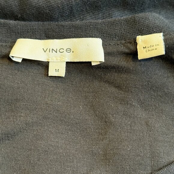 Vince Knit Dress Side Tie Long Sleeve Minimal Knee Length Career Stretch MEDIUM - Picture 2 of 12